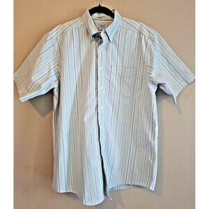 LL Bean Shirt Mens 16 R Traditional Kennebunk Plaid Short Sleeve Wrinkle-Free